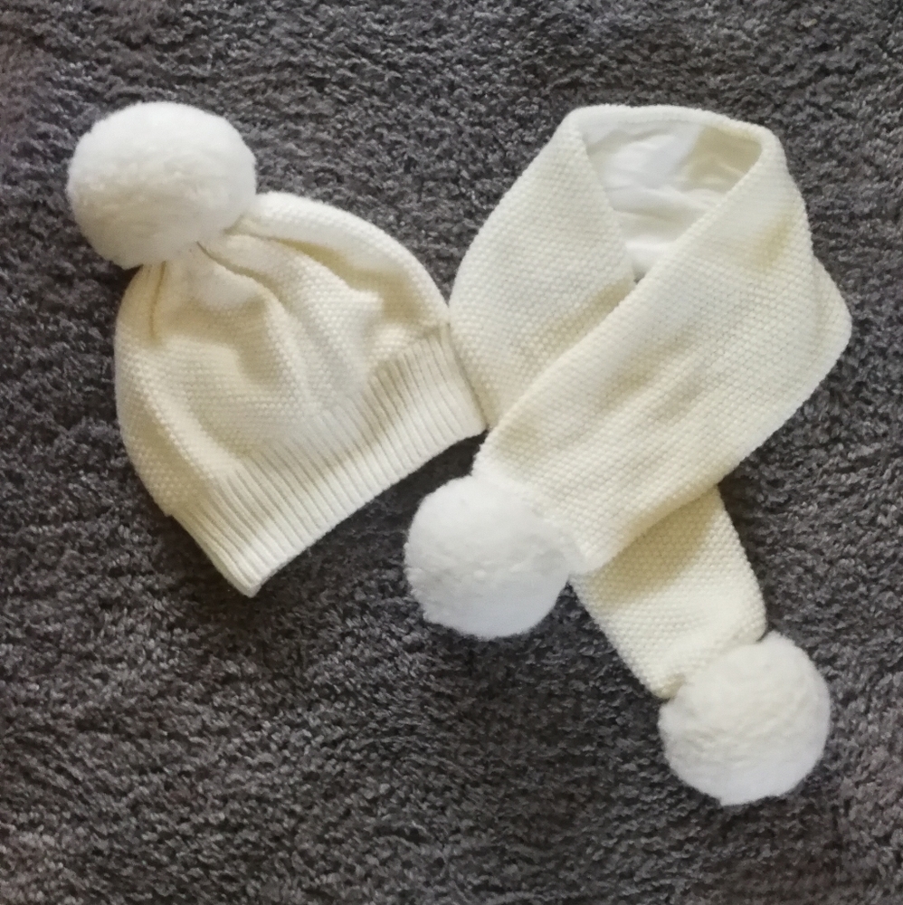 baby winter set two layers scarf and hat